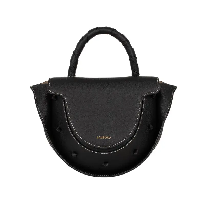 Bolso Boadicea Asa Negro grano Natural
